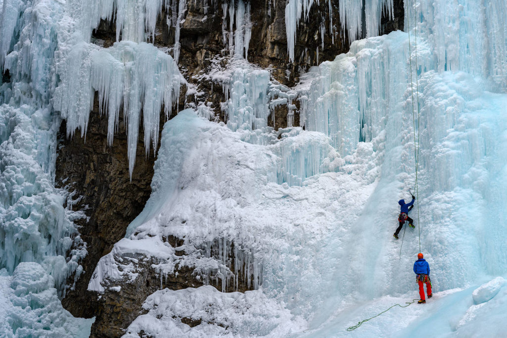 Джонстон каньон Альберта водопад