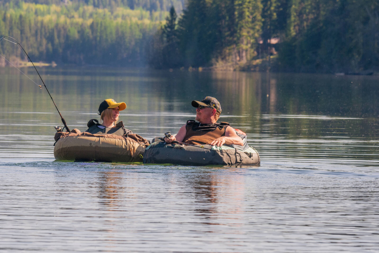 Great Small Lake Float Tube Fly Fishing in British Columbia Canada